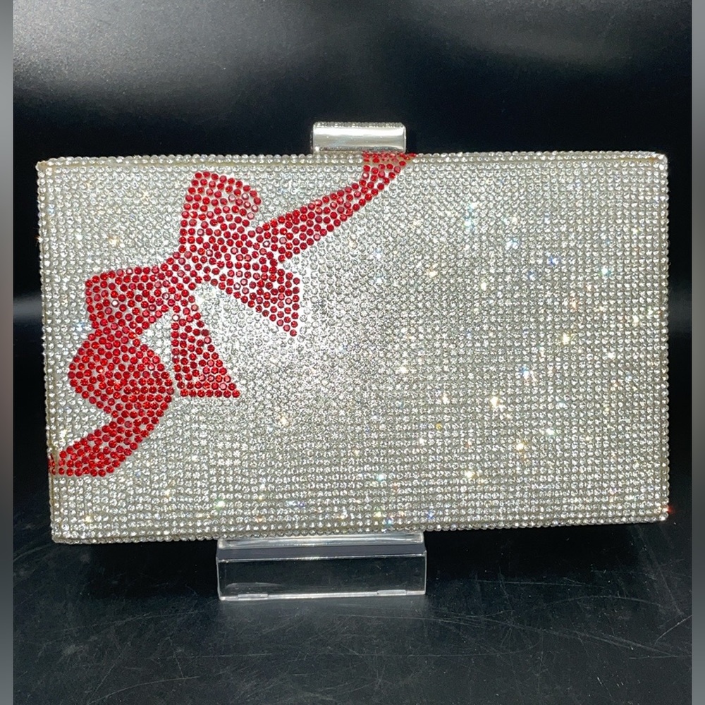 🎁 Rhinestone Holiday wrapped bow/present Crossbody/Clutch purse